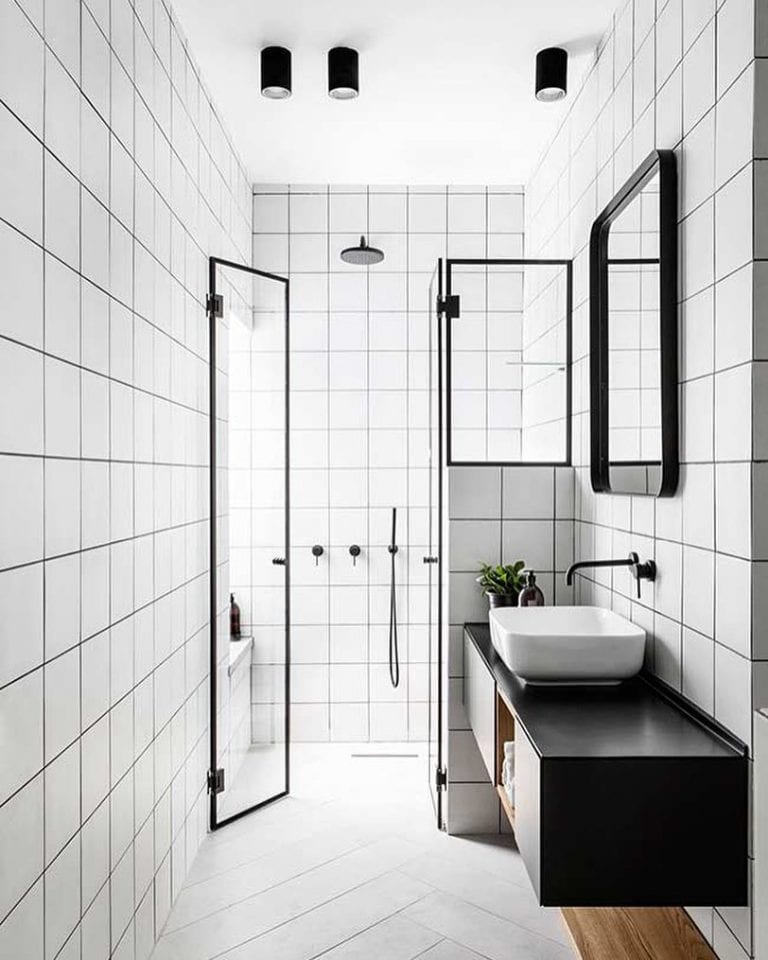 Banheiro preto e branco: 50 dicas e inspirações - Dicas Decor