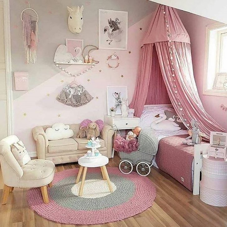 quarto rosa de criança
