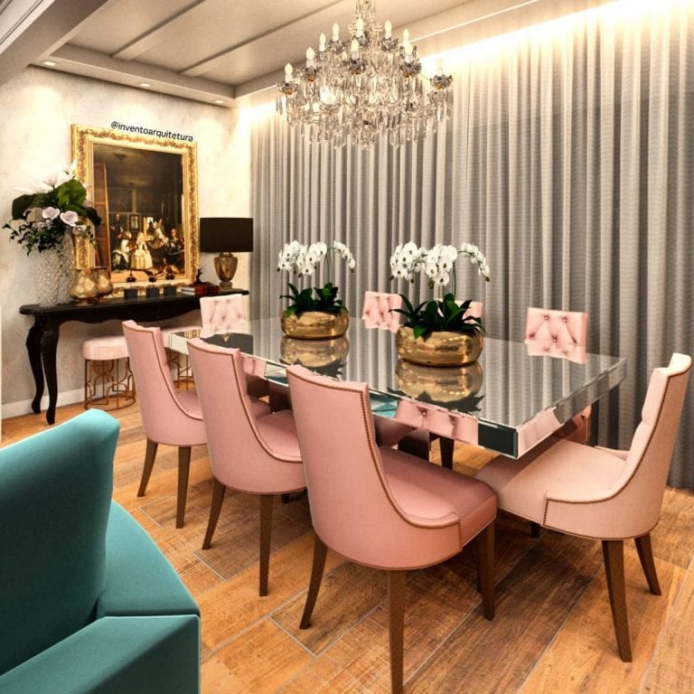 Sala de jantar decorada: 70 belas ideias de decoração! - Dicas Decor
