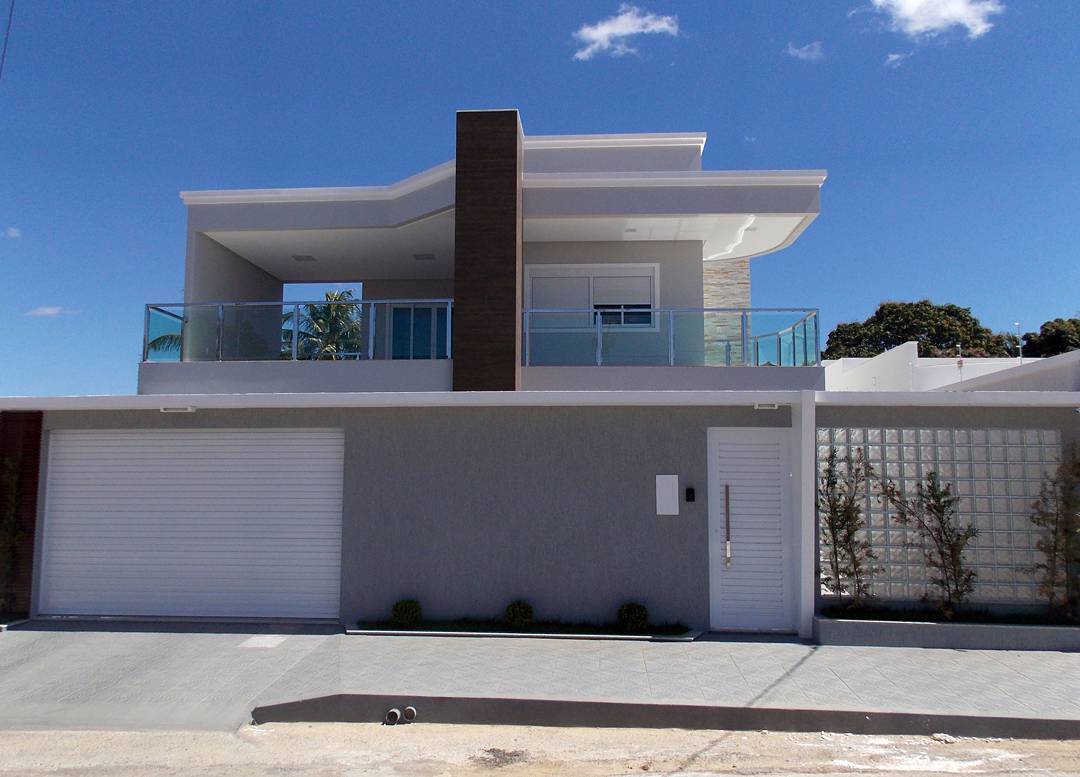 esquadria de aluminio branca fachada de casa