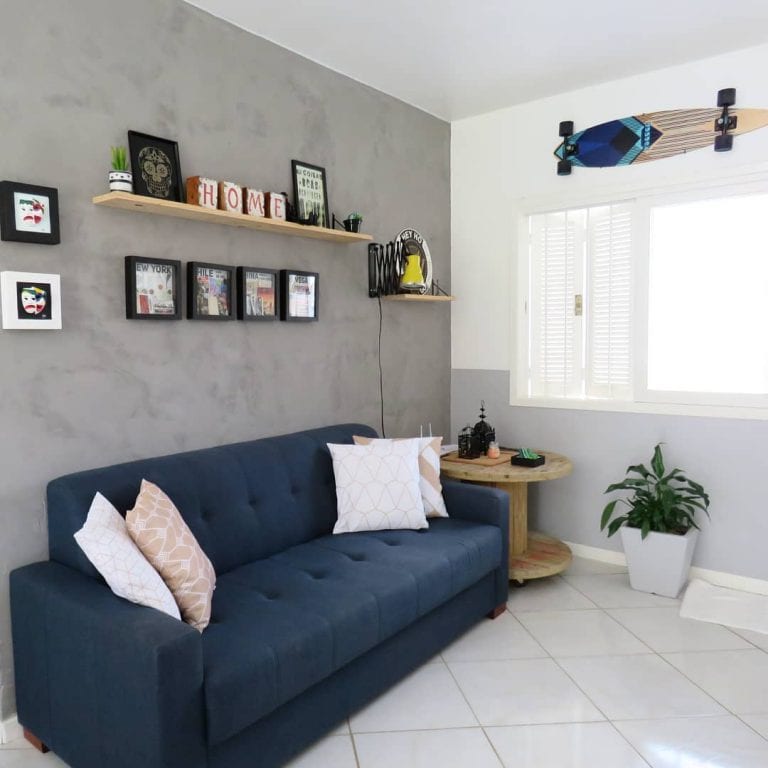 Sofá Azul 55 modelos e dicas de como usar na decoração Dicas Decor