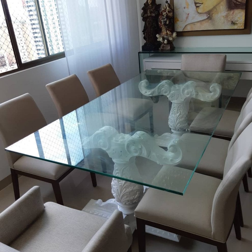 Mesa de Jantar de Vidro: 40 modelos e ideias para sua casa! - Dicas Decor