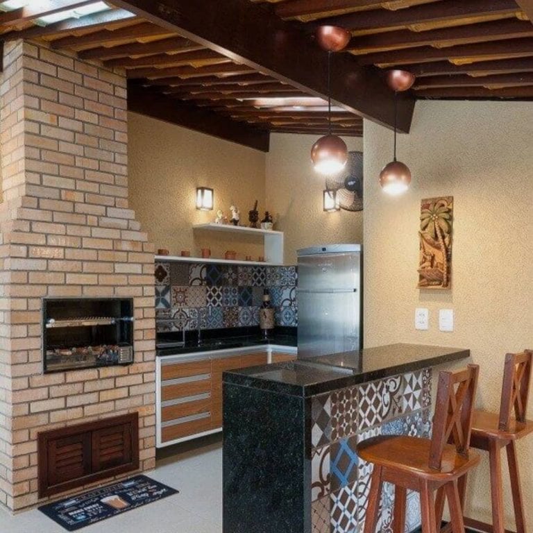 Varanda com churrasqueira: 65 incríveis ideias e projetos! - Dicas Decor