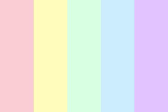 paleta de cores festa unicornio cores pasteis