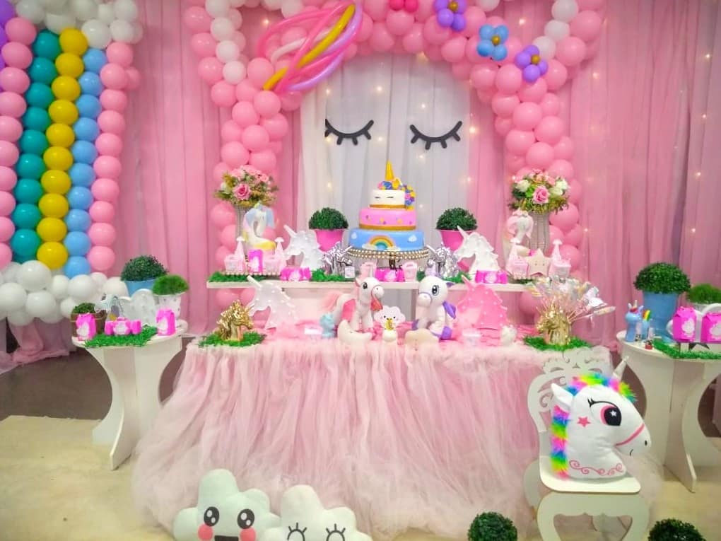decoração festa unicornio