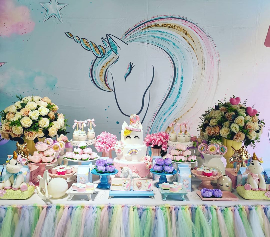 decoração festa unicornio