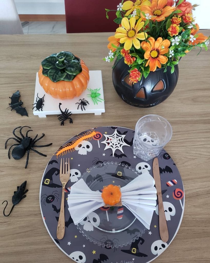 mesa posta tema halloween